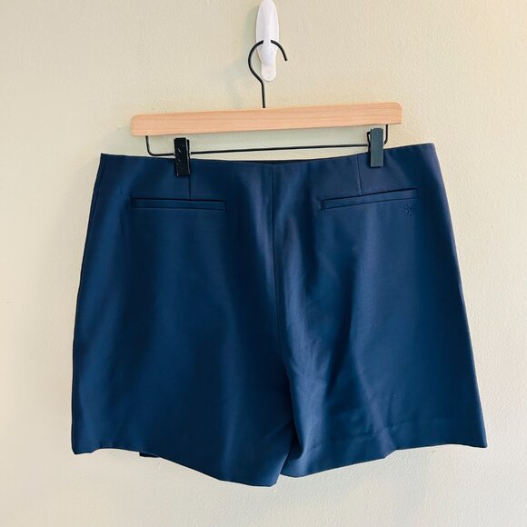 Tory Burch Tech Twill Golf Skort Size XL Navy Blue Ruffle Skirt Shorts Sporty - Picture 6 of 14